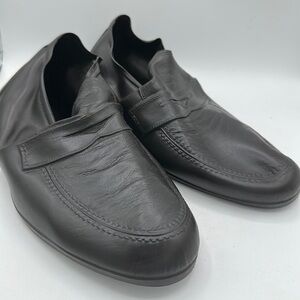 Totes men’s brown/black fold-up rubber dress shoe rain covers, size Medium